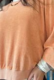 Terry B Lantern Sleeve Sweatshirt Just Peachy